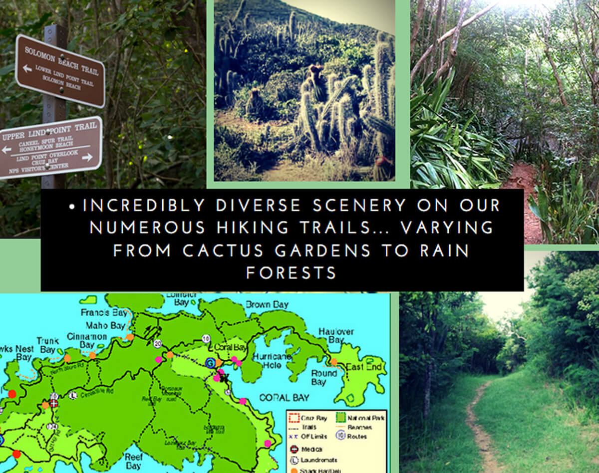 Hiking trails on St John