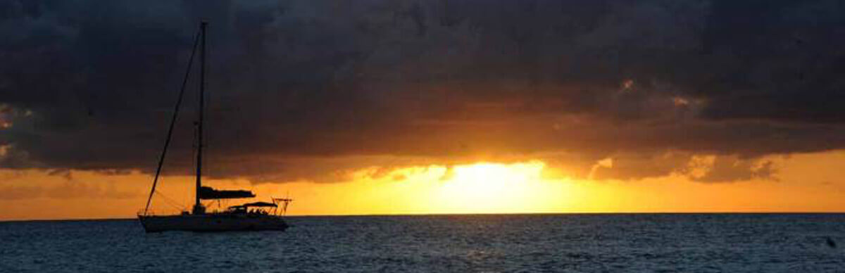 Sunset sail on St John