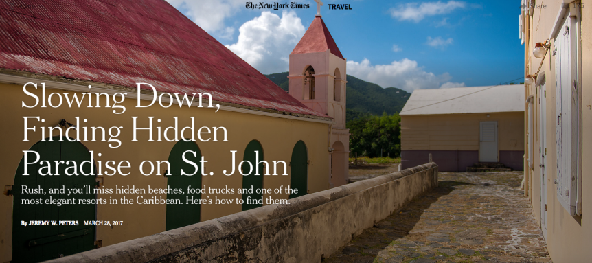 New York Times Article on St. John